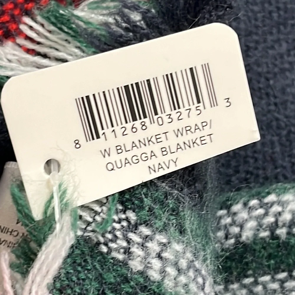🌻 COPY - NWT Quagga Navy Plaid Blanket Wrap Scarf